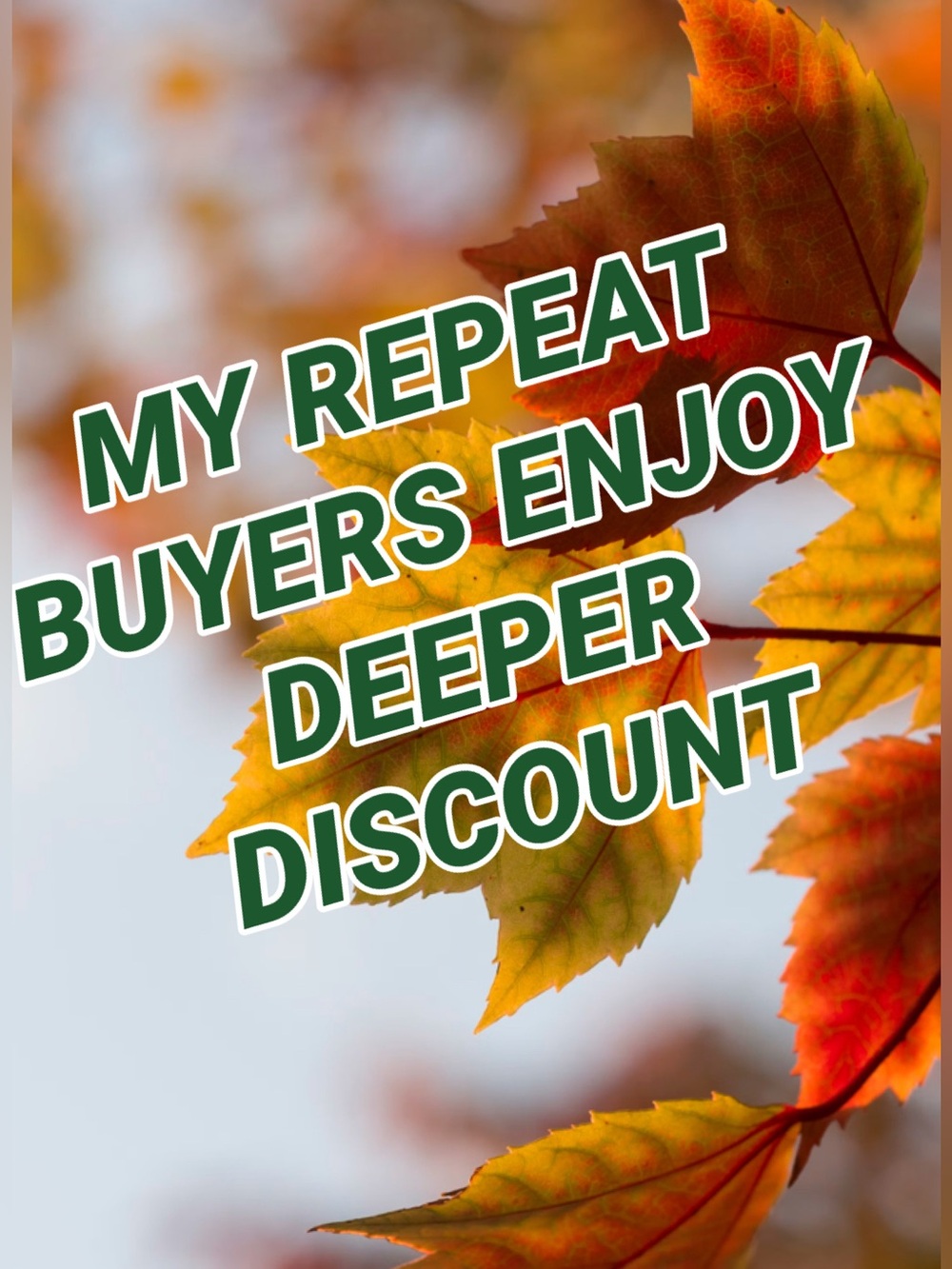 COME BACK FOR HIGHER DISCOUNT